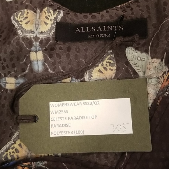 💕ALLSAINTS💕 Celeste Sleeveless Peplum Top M NWT - Picture 10 of 10